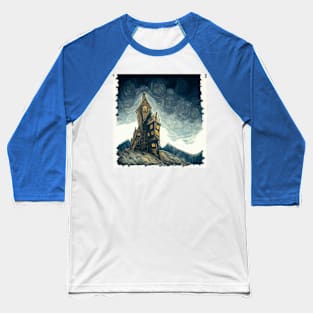 Starry Night Above The Shrieking Shack Baseball T-Shirt